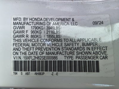 2025 Honda Civic Hatchback Sport