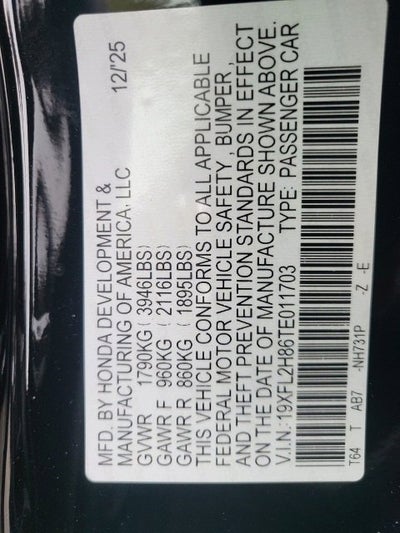 2026 Honda Civic Hatchback Sport