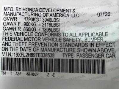 2026 Honda Civic Hatchback Sport