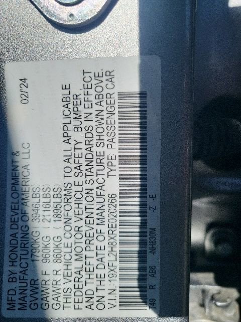 2024 Honda Civic Hatchback Sport