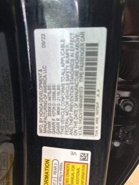 2022 Honda Accord Sedan Sport SE