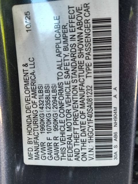 2025 Honda Accord Sedan SE