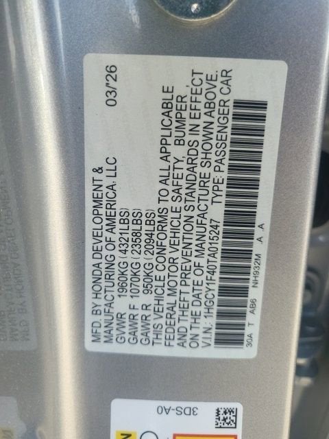 2026 Honda Accord Sedan SE