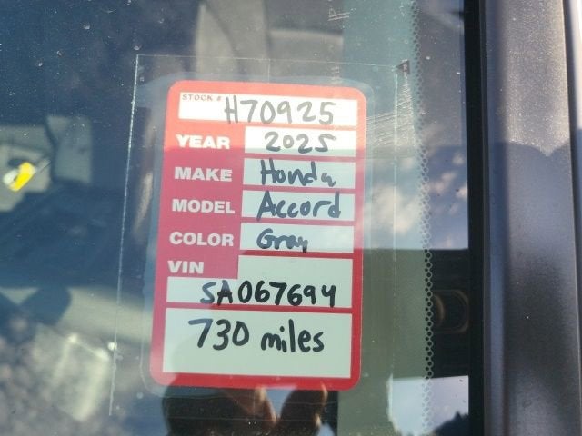 2025 Honda Accord Sedan SE