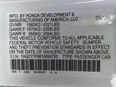 2026 Honda Accord Sedan SE