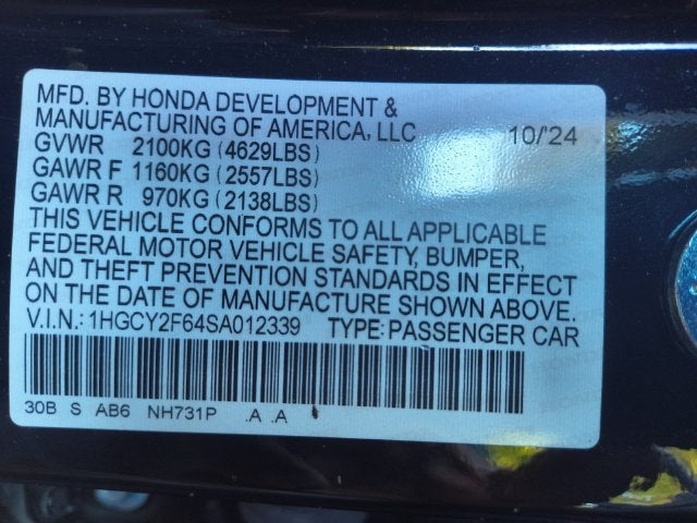 2025 Honda Accord Hybrid EX-L