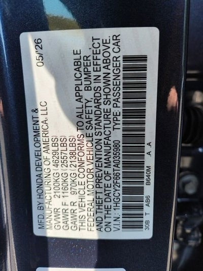 2026 Honda Accord Hybrid EX-L