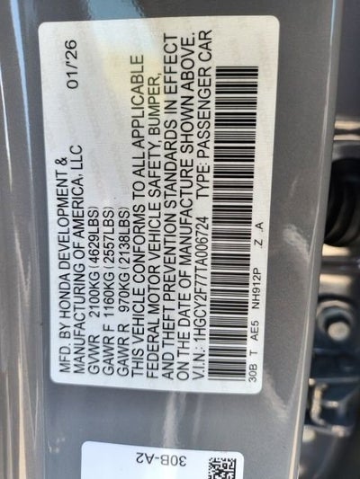 2026 Honda Accord Hybrid Sport-L