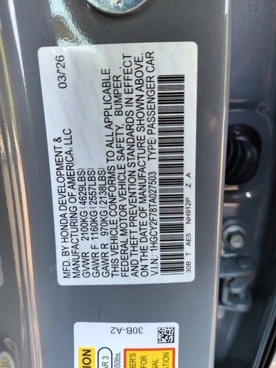 2026 Honda Accord Hybrid Sport-L