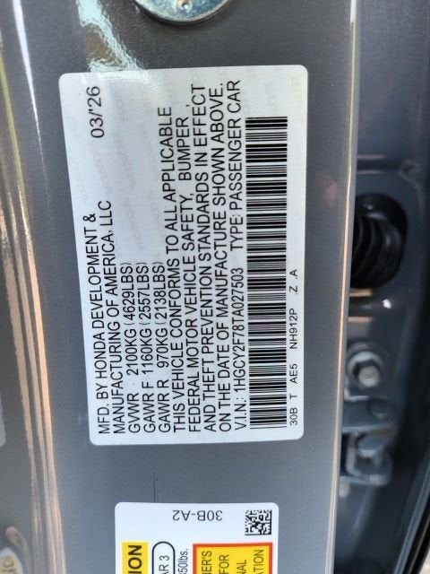 2026 Honda Accord Hybrid Sport-L