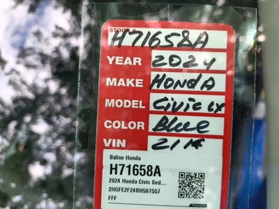 2024 Honda Civic Sedan LX