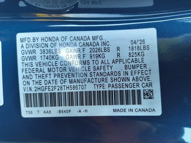 2026 Honda Civic Sedan LX
