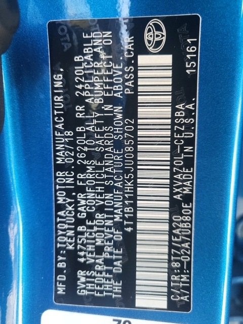 2018 Toyota Camry SE