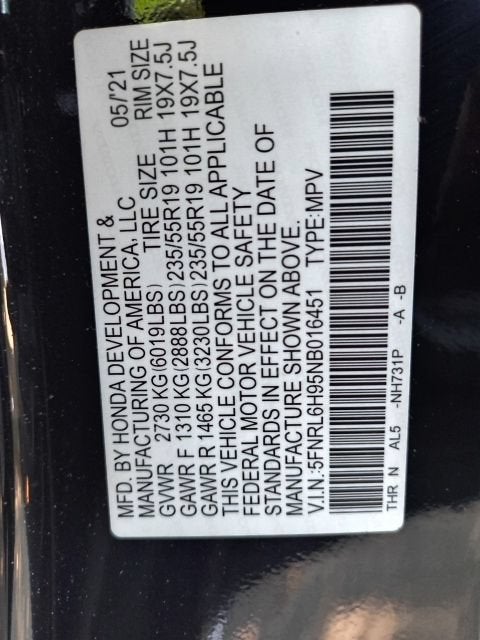 2022 Honda Odyssey Elite