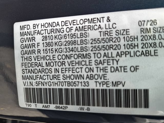 2026 Honda Pilot Touring