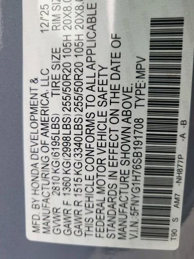 2025 Honda Pilot Touring