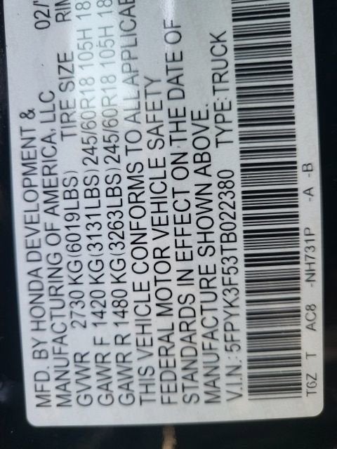 2026 Honda Ridgeline RTL