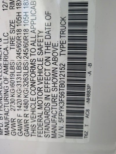 2026 Honda Ridgeline RTL