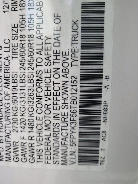 2026 Honda Ridgeline RTL