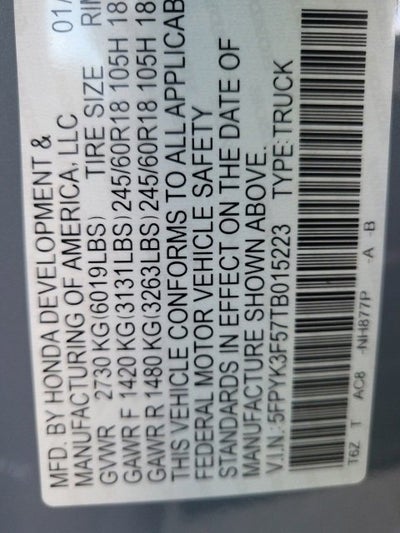 2026 Honda Ridgeline RTL