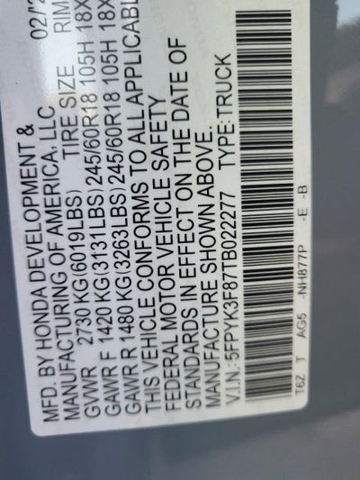 2026 Honda Ridgeline Black Edition