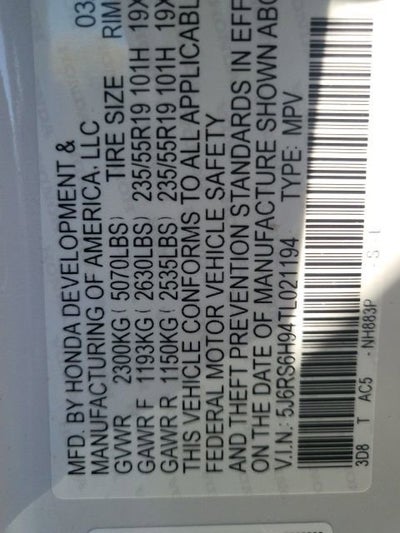 2026 Honda CR-V Hybrid Sport Touring