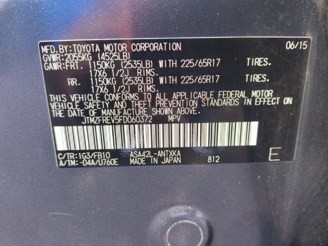 2015 Toyota RAV4 LE
