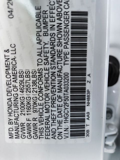 2026 Honda Accord Hybrid Sport