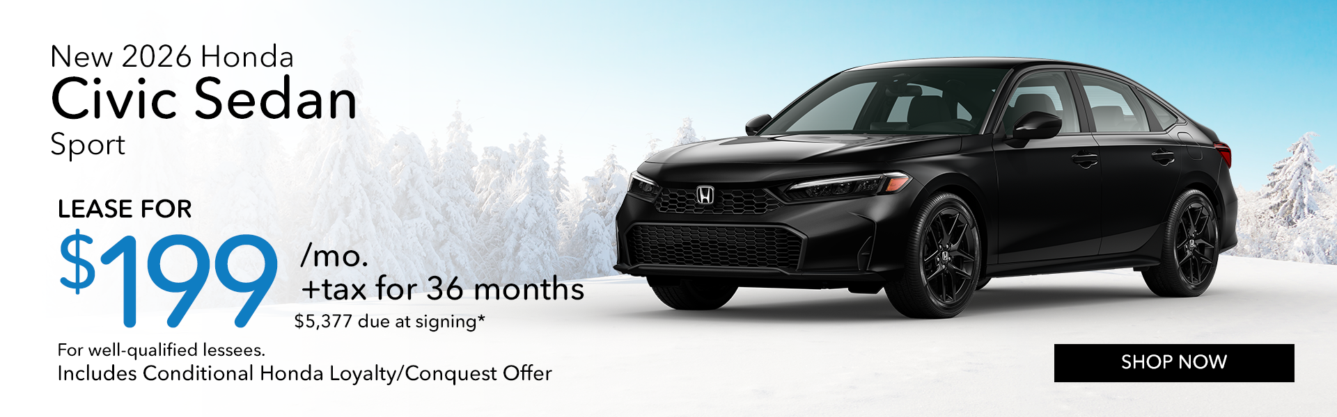 New 2026 Honda Civic Sedan Sport