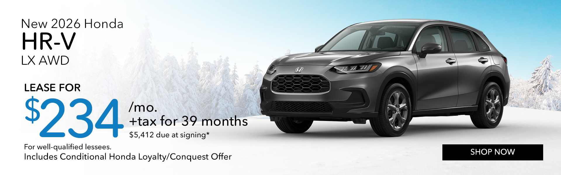 New 2026 Honda HR-V LX AWD